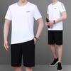 Camiseta de Gelo de Seda de Manga Curta para Meia-Idade e Idosos 2026 Nova Roupa Esportiva Solta Fato Casual de Pai para Homens
