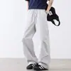 26 Pantalones Deportivos Casuales de Pierna Recta para Hombre de Primavera y Verano, Pantalones Anchos Sueltos Estilo Hong Kong, Pantalones de Trabajo Americanos tipo Paracaidista, Modernos