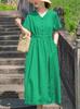 Vestido de Cuadros Estilo Francés Negro Modelo Nuevo 2026 para Mujer, Estilo de Verano de Alta Gama, Elegante Vestido Largo de Algodón para Mamá Joven