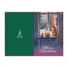 Tarjetas de Felicitación Navideñas Transfronterizas Decoraciones de Velas de Copo de Nieve Navideño Tarjetas de Agradecimiento Navideñas con Sobres y Pegatinas