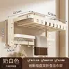 Estante de Toallas con Ventosa Barra Colgante Estante de Almacenamiento para Baño Ventosa Sin Taladro Inodoro Baño Estante Integrado para Guardar Toallas