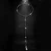 Moda Transfronteriza Europea y Americana Collar de Perlas en Forma de Gota de Agua Cadena para Espalda de Vestido de Novia Banquete de Bodas Cadena Corporal Accesorios