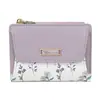 Cartera de monedas multifuncional transfronteriza con cremallera, billetera portátil, billetera corta para mujer impresa estilo Ins
