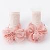 Zapatos y Calcetines para Bebé, Clase A, Calcetines de Piso para Bebé Primavera y Verano, Calcetines y Zapatos de Encaje para Niñas, 1-3 Años, Transpirables y Absorbentes del Sudor