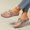 Sandalias Talla Extra Mujer Pez Comercio Exterior Caladas Planas Estilo Europeo Americano Malla Nuevo Estilo Transfronterizo Primavera Verano 2026 Punta Redonda