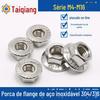 304/316 de porca de flange de aço inoxidável porca antiderrapante porca sextavada dente antiderrapante porca de flange sextavada