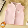 Children's Vest Winter New Style Boys' Outer Wear Warm Category a Inner Wear Fleece-Lined Thickeneded Vest Girls' Kidsren's Clothing Wholesale