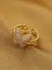 Anillo Abierto de Mariposa Dinámico de Gama Alta Versátil de Lujo de Nicho para Mujer, Anillo de Dedo Índice de Mariposa de Diseño de Moda Personalizado al por Mayor