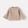 Conjunto de Dos Piezas para Bebé Niña: Camiseta Térmica Gruesa de Felpa con Mangas de Campana, Vestido Chaleco Acolchado de Algodón Estilo Nuevo de Invierno para Bebé y Niño Pequeño