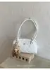 Bolsa Pequena Transfronteiriça Feminina 2026 Novo Estilo Moda Malha Diamante Versátil Bolsa Almofada Bolsa Boston Ombro Único Axila Francesa