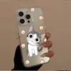 Gatito Lindo Suave con Cabeza Inclinable Estuche Transparente para Teléfono con Brillo Impresión de Color UV Patrón de Impresión Completa Apple 17promax Protección contra Caídas Carcasa Dura