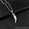 Collar Vintage Audaz Diente de Lobo para Hombre, Colgante Personalizado de Diente de Perro, Colgante de Acero Inoxidable Estilo Americano, Accesorio Punk