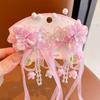 Acessórios de Cabeça Retrô para Meninas, Acessórios de Cabelo Estilo Antigo, Grampos de Cabelo com Fitas, Grampos de Cabelo com Borlas e Flores para Fantasia Antiga de Estilo Chinês Super Fada para Meninas