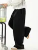 Pantalones Casuales de Pierna Recta Sueltos de Peso Pesado Estilo Otoño Diseño de Panel Lateral Pantalones Largos Fluidos Marca de Tendencia Pantalones Deportivos de Chándal