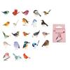 Pegatinas de pájaros italianos en caja de Twitter, lindas pegatinas de animales de dibujos animados con forma de mano, material decorativo para hacer uno mismo, 46 pegatinas