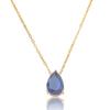 Collar para Mujer Transfronterizo Esmeralda Gota de Agua Circonita Set Pulsera Transfronteriza Anillo Set de Collar Cadena Clavicular