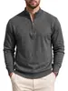 Ropa de hombre transfronteriza de Amazon otoño e invierno patrón de diamantes media cremallera cuello alto suéter talla europea manga larga sudadera casual americana