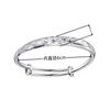 Pulseira de Folha de Lótus Finamente Esculpida, Pulseira Empurra-Puxa Peixes Brincando com Lótus, Pulseira de Peônia Flor de Areia Cintilante