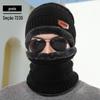Chapéu quente para homens inverno ao ar livre à prova de frio chapéu de lã espessa chapéu de equitação máscara proteção da orelha chapéu de algodão à prova de vento lei chapéu de feng