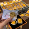 Pegatina para Teléfono Móvil de Oro Puro 999 Princesa Hazte Rica Foil de Oro Hazte Rico Rápido Pegatina para Refrigerador Año de la Oveja Ten Dinero para Gastar Tarjeta de Oro Regalo