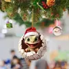 Navidad Acrílica Transfronteriza Lindo Bebé Dragón Huevo Sombrero Rojo Árbol de Navidad Colgante de Coche 20