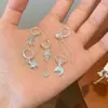 Conjunto de Brincos Sfumato Azul Oceano Água-viva Estrela do Mar Cauda de Peixe para Mulheres, Design Fresco, Doce e de Luxo Leve