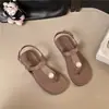 Nuevas Sandalias Chanclas de Verano para Exteriores 2026 para Mujer, Adecuadas para Faldas, Zapatos sin Cordones Redondos para Playa, Sandalias Romanas Versátiles para Mujer