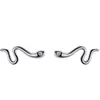 Nuevos aretes de línea compactos con forma de serpiente de moda, con temperamento de personalidad de diamante, aretes de serpiente pequeña, joyería para la oreja de viento frío simple