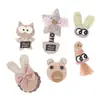 Mancha directa ojos de dibujos animados oscuros borla pentagonal conejo ropa infantil hecho a mano DIY pegatinas de tela accesorios accesorios