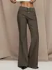 Pantalones de Campana Estilo Americano para Mujer, de Tiro Alto, Adelgazantes, Modernos, Versátiles, Elegantes, con Caída, de Largo hasta el Suelo, Pantalones Casuales para el Trabajo, Estilo Europeo y Americano