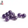 Pedras Naturais Soltas de Ametista Contas Individuais Contas Redondas de Ametista Acessórios para Joias DIY Contas Soltas para Pulseiras Atacado