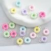 Liga Dupla Face Donut Fofo Pingente DIY Feito à Mão Gotejamento de Óleo Colar Pulseira Pingente com Contas Acessórios de Joias