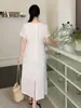 Vestido de Verano Asimétrico con Cinturón de Lazo para Mujer de Tallas Grandes Inno con Lunares de Tencel 2026 244993