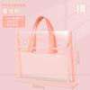 Bolsa de archivo de examen transparente de PVC impermeable para estudiante bolsa especial para examen de ingreso a la universidad bolso de mano bolsa de almacenamiento con broche a presión yiwu