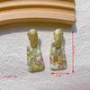 Pendientes de cerámica blanda de polímero hechos a mano, de color verde primavera, con diseño de nicho para mujer, al por mayor.