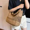 Bolsa Tote Grande Capacidade Transfronteiriça 2026 Nova Bolsa de Palha de Verão Bolsa de Praia Versátil para o Dia a Dia Ombro Transversal