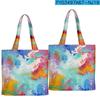 Bolsa Tote Tie-Dye Graffiti Pintura a Óleo Nova 2022 Bolsa de Mão 3D Tecido Oxford Tendência Bolsa Tote Feminina