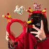 Diadema Retorcida Roja de Pony Lindo para Año Nuevo Pasador para el Cabello con Ambiente del Festival de Primavera para Niños Diadema del Zodiaco para Niñas