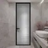 Puerta de Baño de Vidrio con Cable Minimalista Menggu Puerta de Pantalla para Balcón Puerta Divisoria Aleación de Aluminio Puerta de Baño Puerta de Inodoro Venta al por Mayor