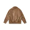 2025 Nuevo Estilo Maillard Retro Americano Pirata Chaqueta de Cuero para Hombre Corta de Motocicleta Cuero Suave Desgastado con Aceite y Cera