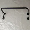 Perchero de pared lateral fijo, barra de ropa de pared, soporte simple de acero inoxidable para interiores, perchero