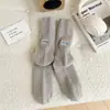 Meias de Veludo de Veado para Outono e Inverno Meias Empilháveis Sólidas Bordadas nas Costas Meias de Caxemira Meias Grossas Quentes para Crianças