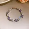 Flores Desabrochando e Sonhos Fragmentados~ Pulseira Flor de Zircônia Estilo Coreano Estilo Ins Joias Exclusivas de Alto Padrão de Design de Nicho para Mulheres Atacado