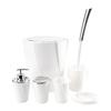 Juego de Seis Piezas de Suministros de Baño de Plástico Pétalo Gárgaras Cepillado Soporte Jabonera Almacenamiento de Baño Traje de Baño Cepillo de Inodoro