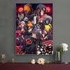 Casual Moderno Único Naruto Dibujos Animados Animación Pintura en Aerosol Decoración de Pared de Fondo de Sofá para Hogar Pintura al Óleo