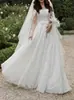 Vestido de novia ligero estilo francés, vintage y sencillo, encaje, nicho, alta gama, estilo coreano, para fotografía en estudio al aire libre y de viajes, vestido de novia con hombros descubiertos