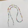 Corrente de óculos corrente de máscara estilo Xu Lu de verão corrente para óculos de sol chapéu corda anti-perda colorida com contas de cristal para mulheres moda