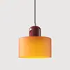Lámpara Colgante Estilo Vintage Bauhaus Línea Larga Dormitorio Mesita de Noche Vidrio Lámpara Colgante Pequeña Mesa de Comedor Accesorios de Iluminación Minimalistas