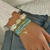 Popular Verano Playa Vacaciones Estilo Bohemio Pulsera de Conchas y Cuentas Estrella de Mar Colgante Set de 7 Piezas Transfronterizo Europeo y Americano