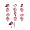 Bandeirinha de Bolo Mickey e Minnie Cartão de Bolo do Mickey Mouse Cartão Cartão Cartão Decoração Decorativa para Bolo de Festa de Aniversário